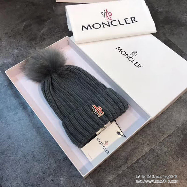 MONCIER蒙口 全新改良款 跑量款 經典火爆毛線配狐狸毛球針織帽 LLWJ7266